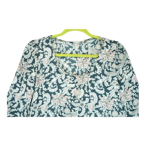 LOFT Ann Taylor - Floral Paisley Long Sleeve Lightweight Blouse Size MP Petites - Picture 4 of 6
